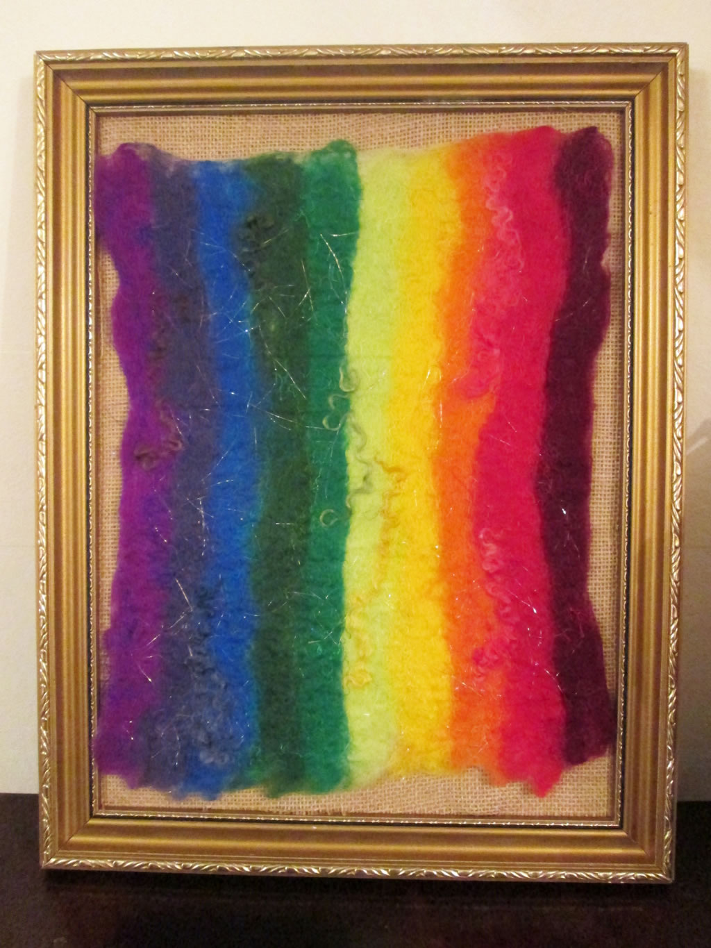 handmade felt and adding fibres wet felting rainbow lost your creativity