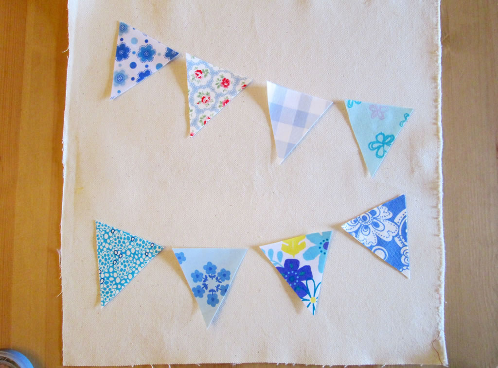how to make a bunting cushion
