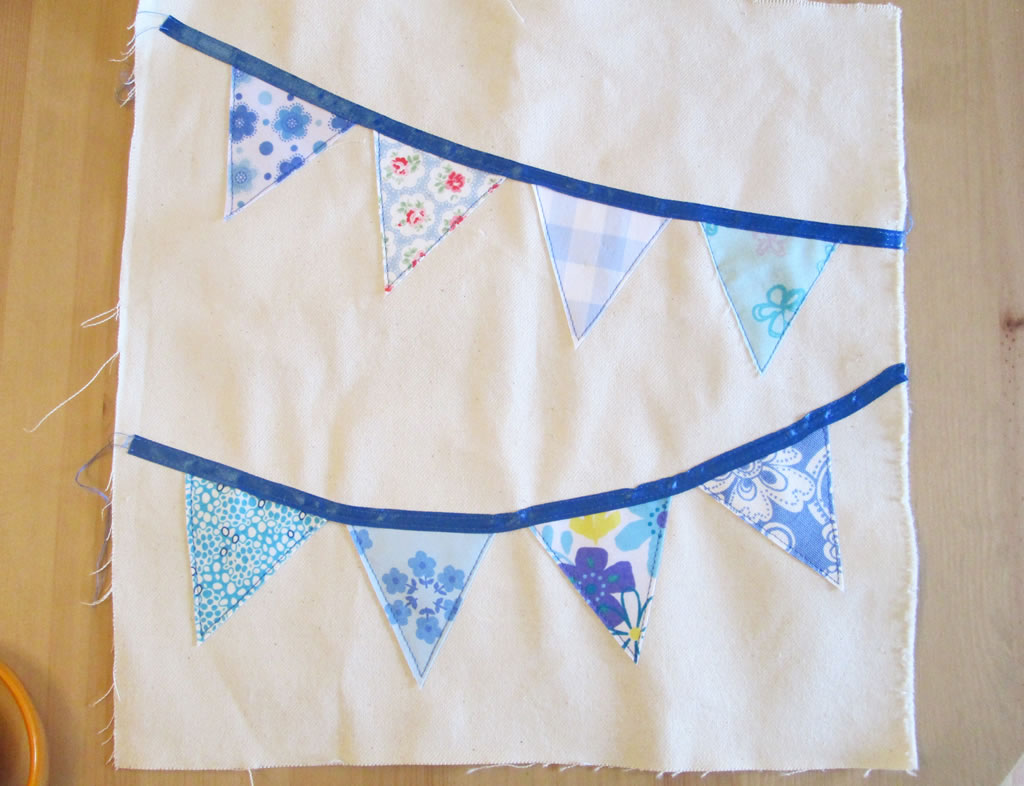 how to make a bunting cushion