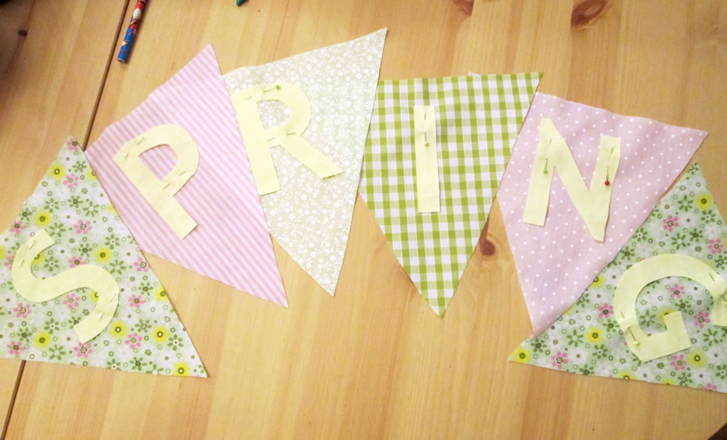 how to make spring bunting spring crafts