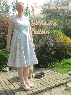 collage cherry blossom dress