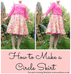 collage circle skirt