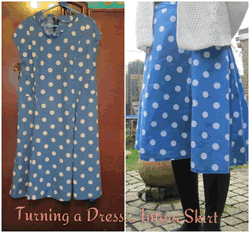 collage dress to skirt