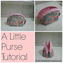 collage purse lace zip