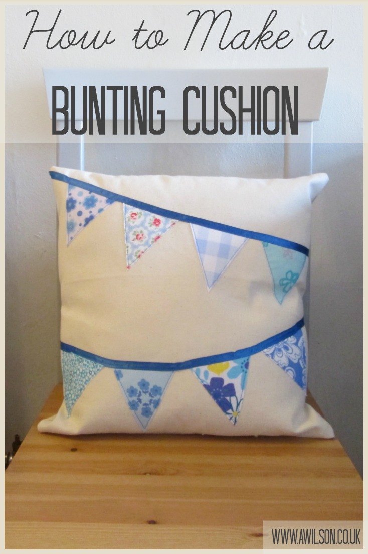 how to make a bunting cushion