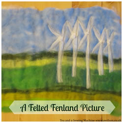 collage felted fenland picture