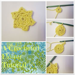 crocheted flower tutorial
