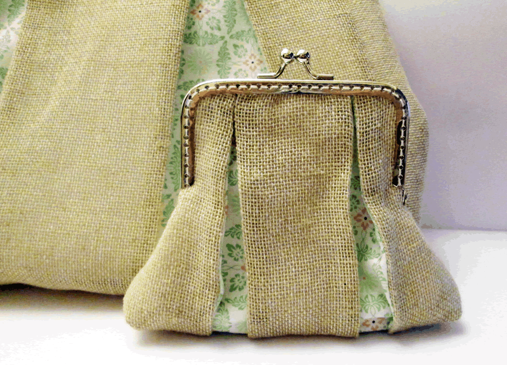 burlap purse