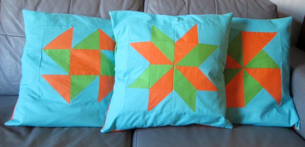 quilt block cushions tutorial