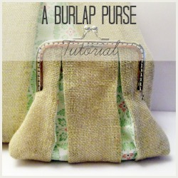 burlap purse square