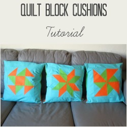 quilt block cushions square