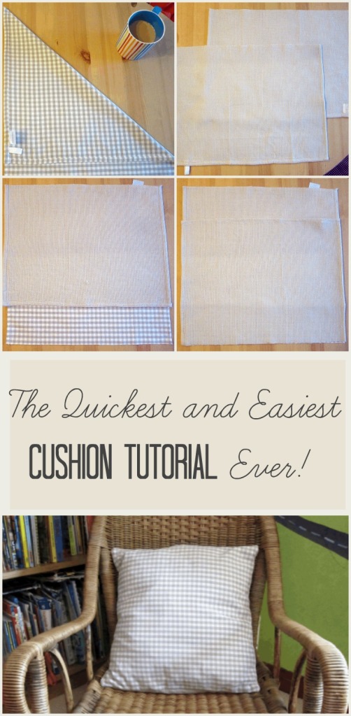 easiest quickest cheapest cushion tutorial