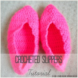 crocheted slippers