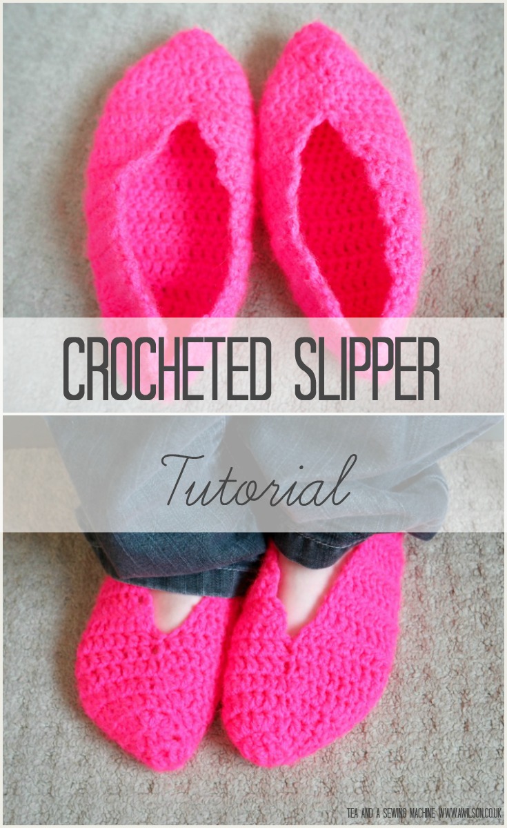 how to crocheted slippers tutorial