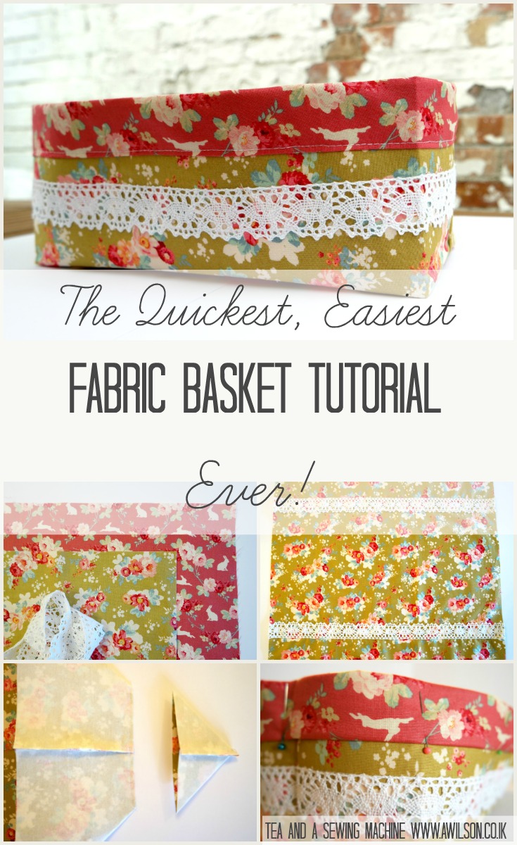 Fabric baskets are always useful! This little basket is very easy and quick to make. This clear, step by step tutorial with pictures shows you how.