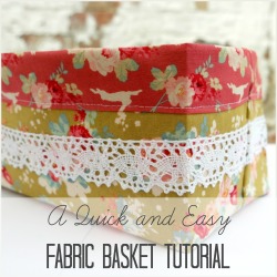 tilda fabric basket square