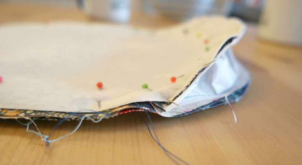 small round bag tutorial Tilda stitch craft create