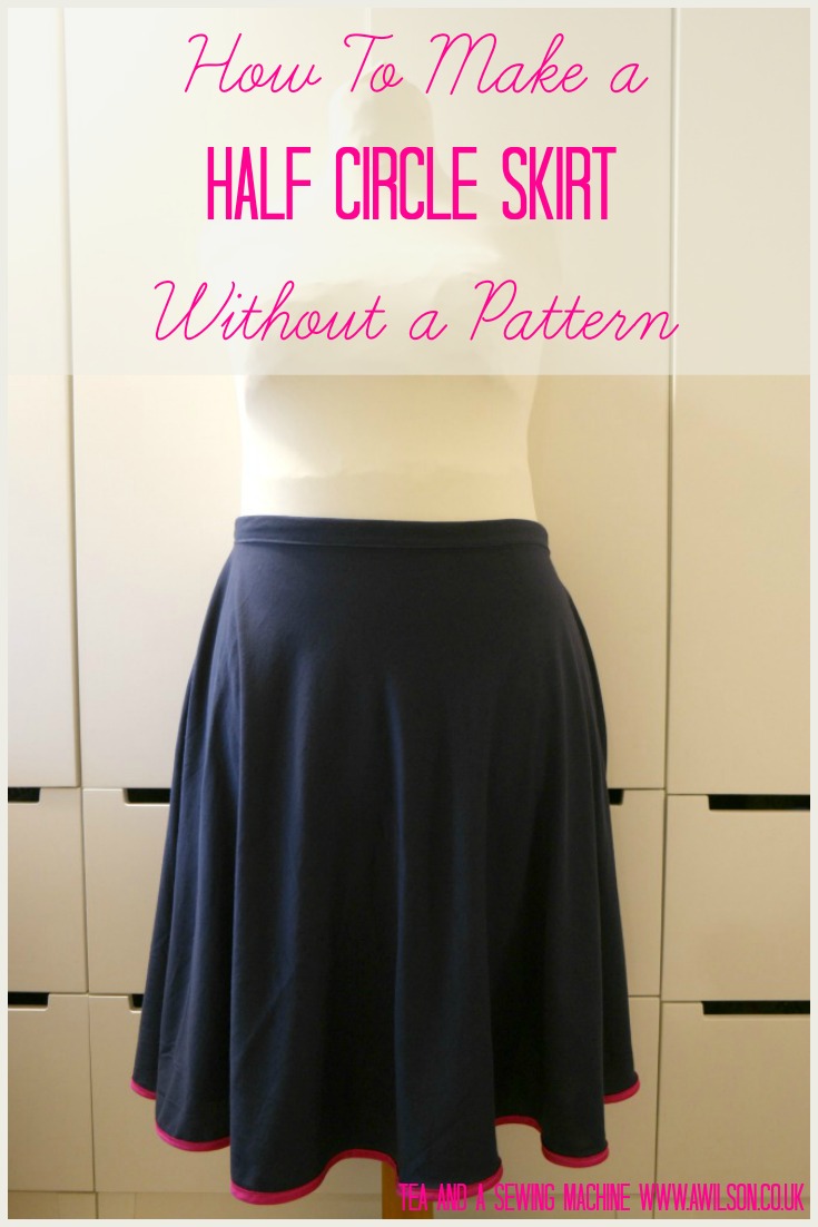 how to sew a half circle skirt tutorial