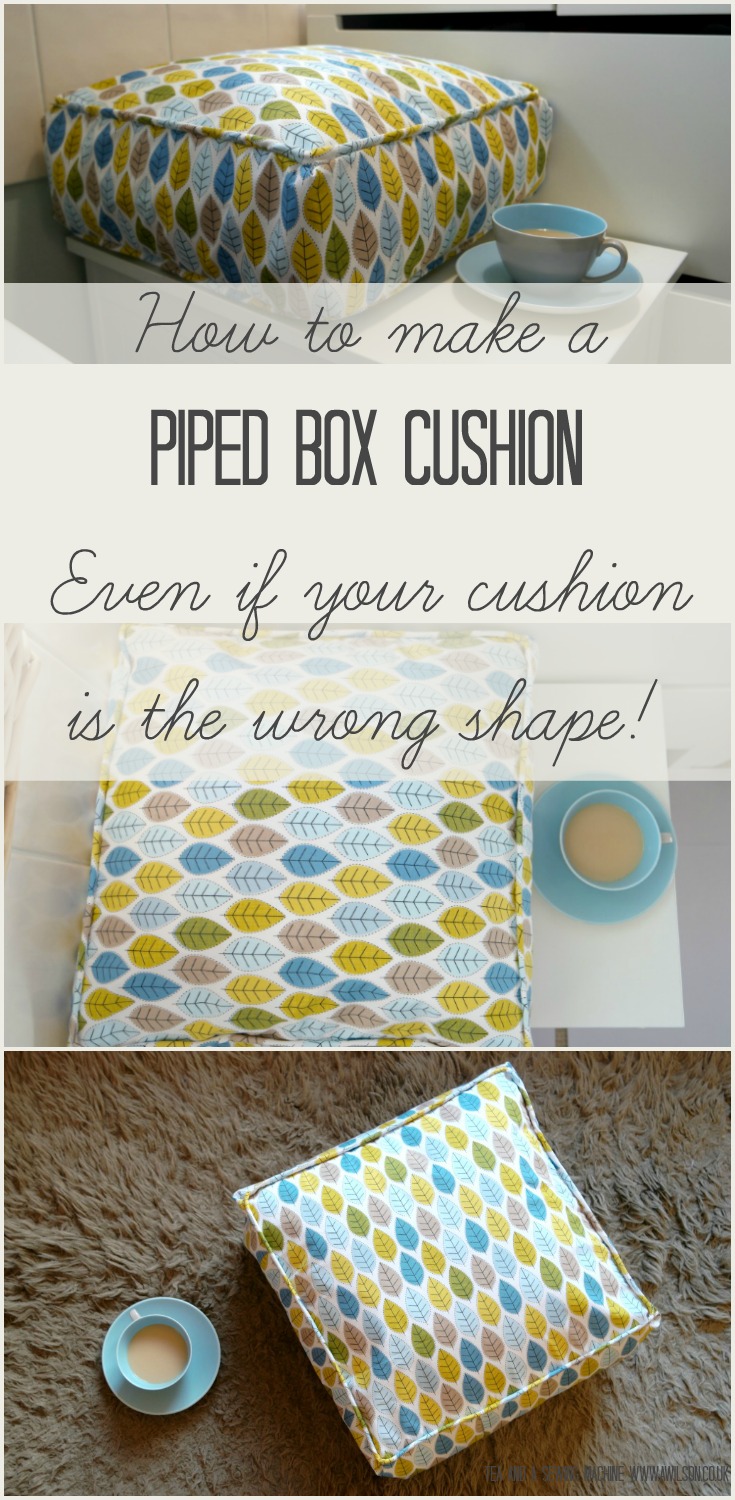 piped box cushion tutorial 
