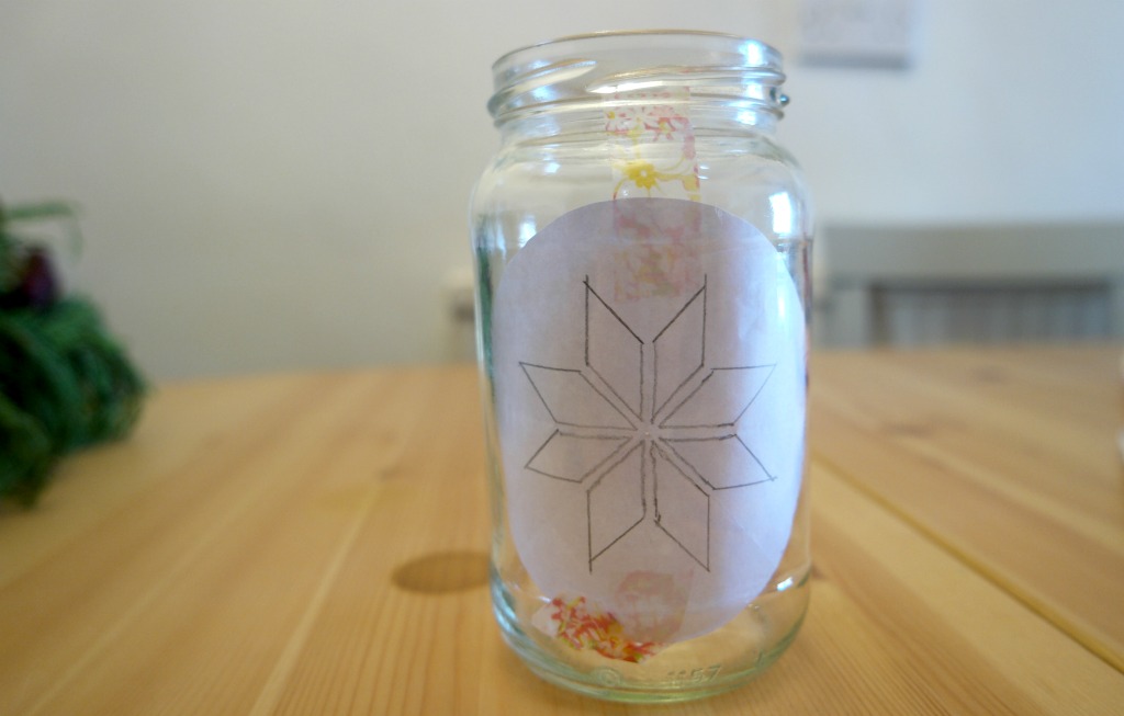 DIY decorated glass jars chalkola chalk pens chalk markers