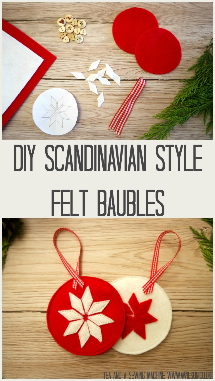 diy scandinavian style christmas decorations felt bauble star