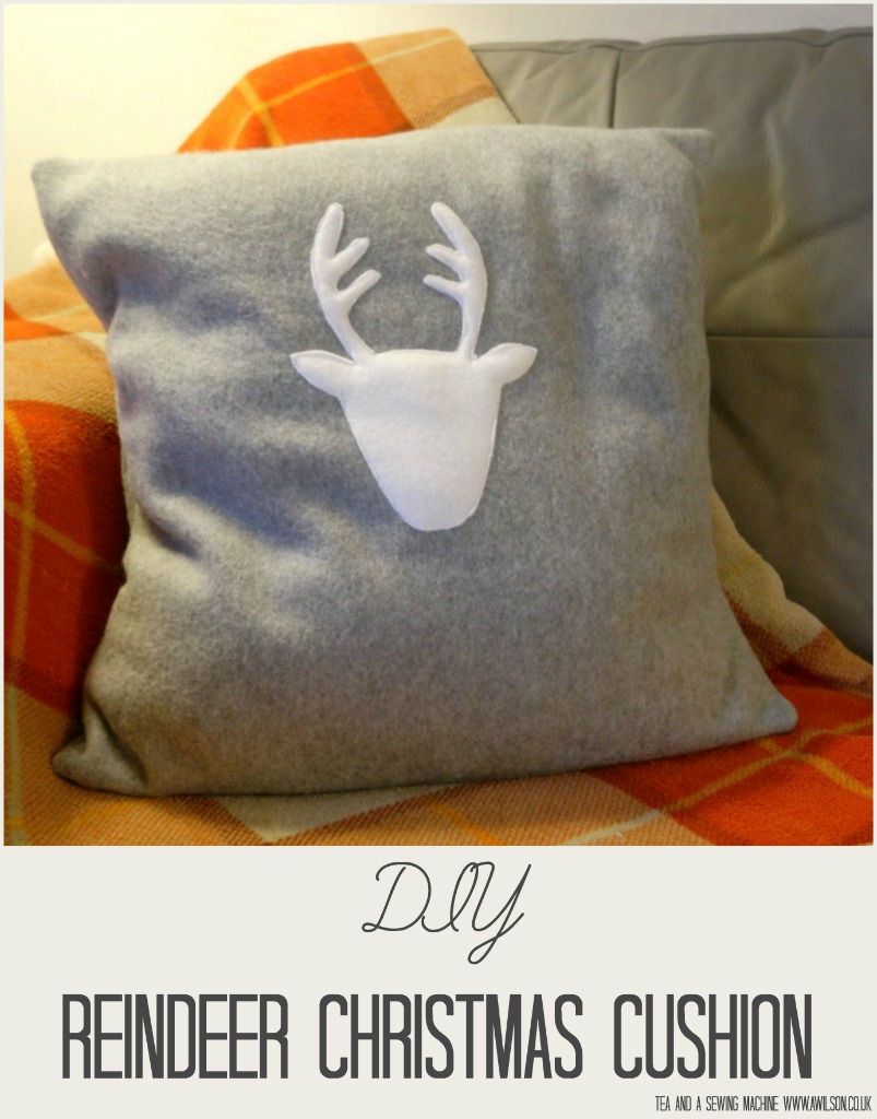 diy reindeer christmas cushion tutorial