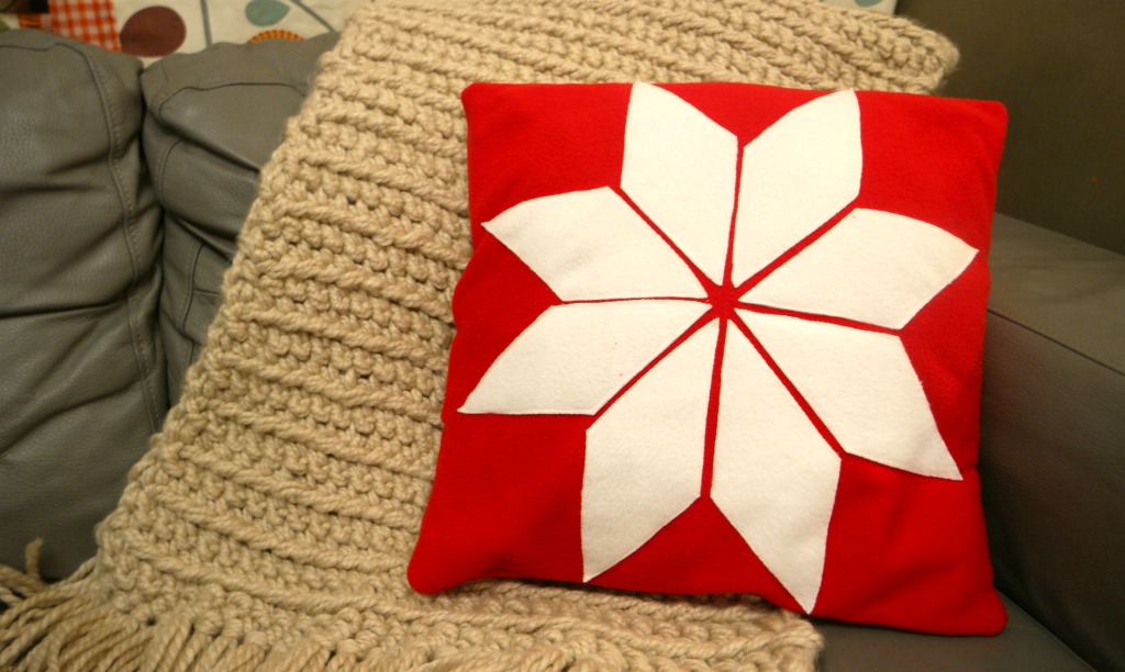 nordic star cushion tutorial diy christmas cushion