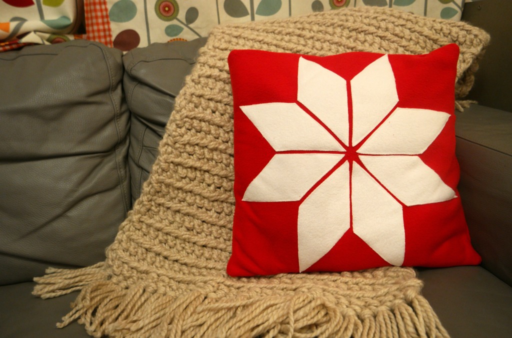 nordic star cushion tutorial diy christmas cushion