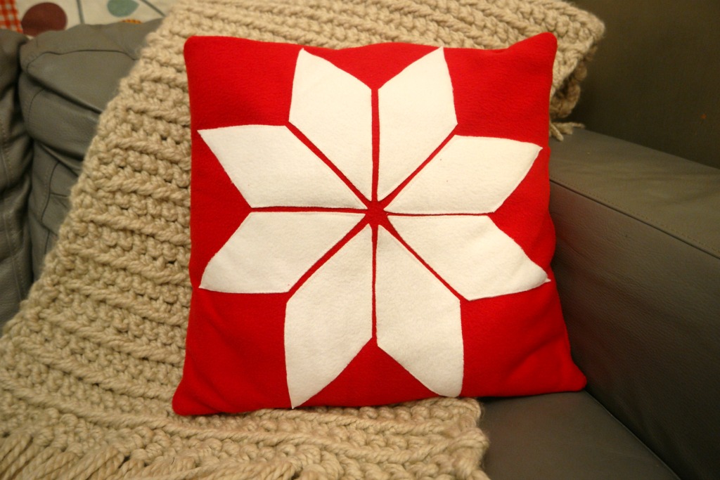 nordic star cushion tutorial diy christmas cushion