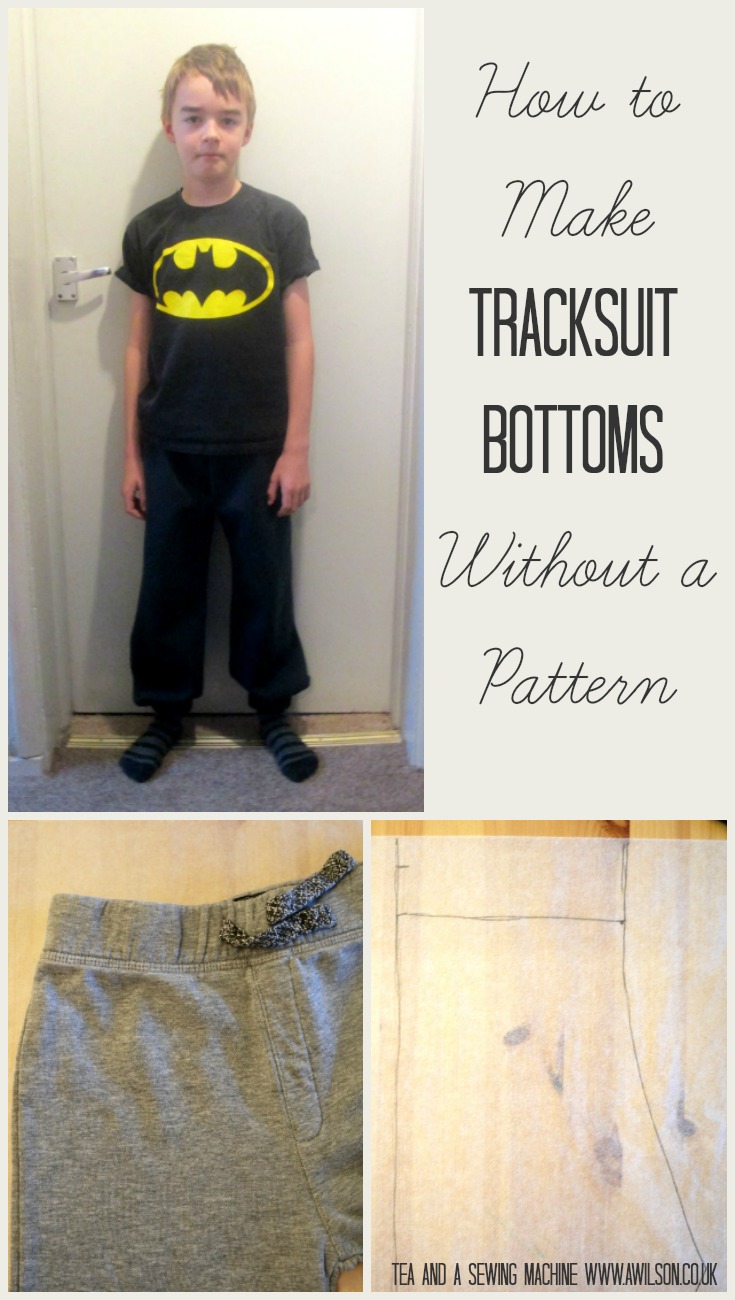 how to make tracksuit bottoms without a pattern 