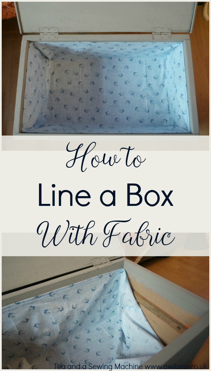 how to line a wooden box with fabric 