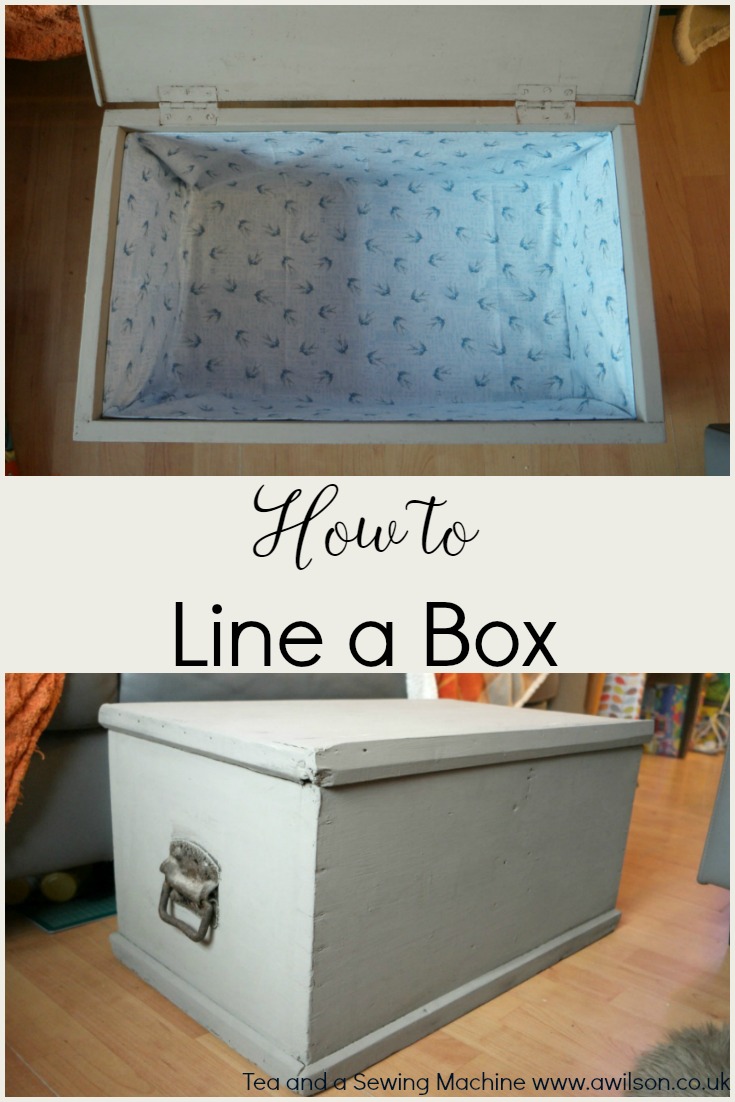 how to line a wooden box with fabric