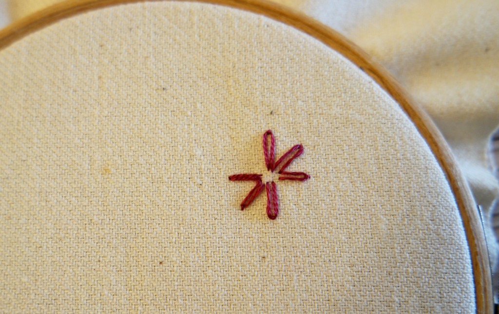 how to sew lazy daisy stitch