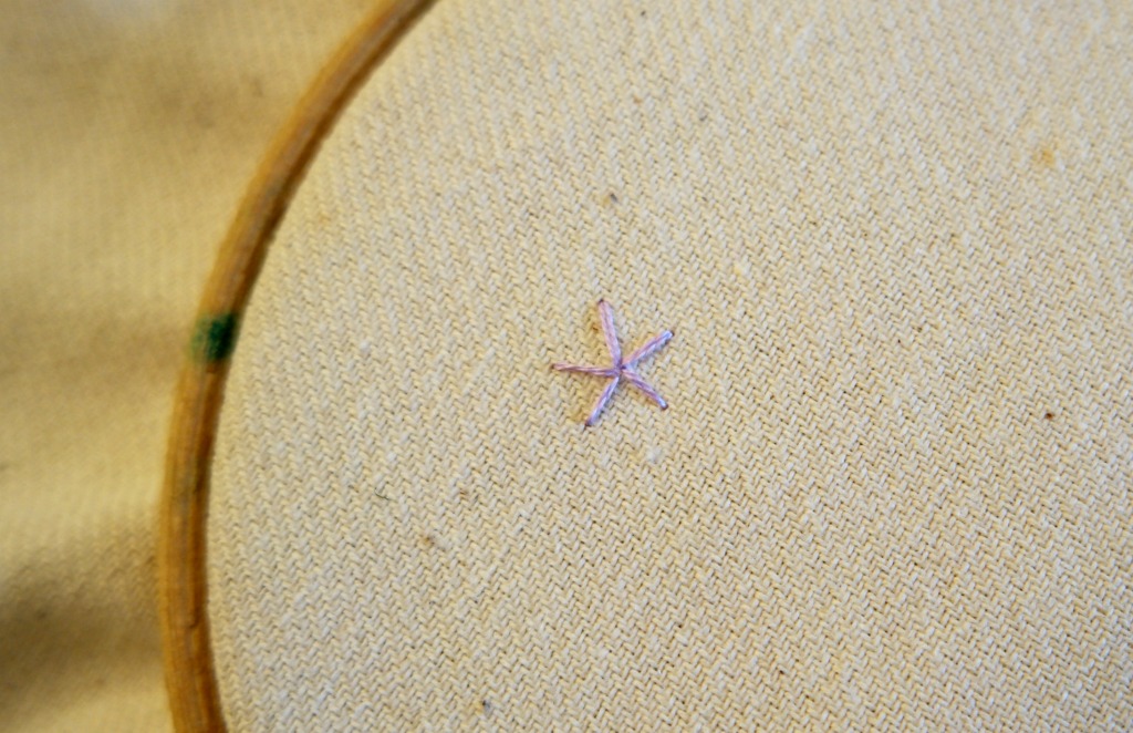 woven wheel stitch 