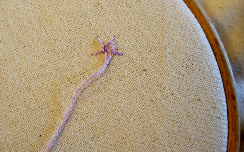 woven wheel stitch 