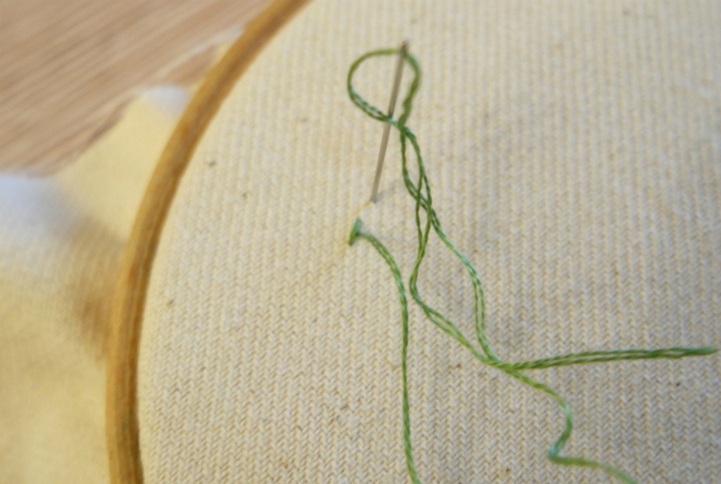 how to sew stem stitch hand embroidery 