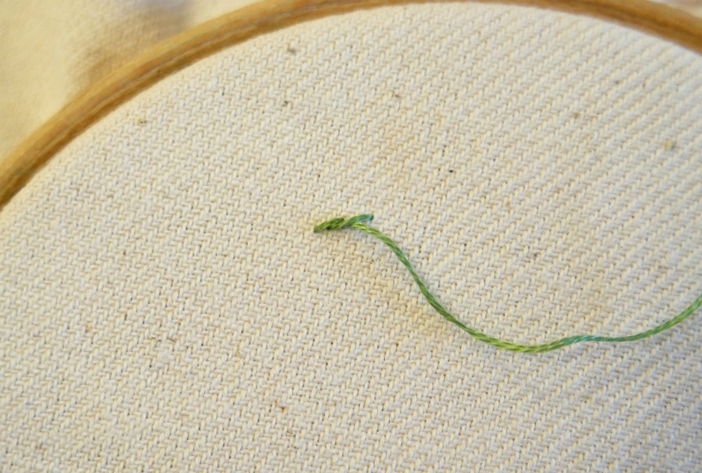 how to sew stem stitch hand embroidery 