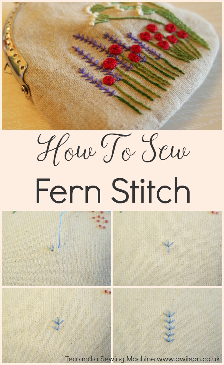 how to sew fern stitch hand embroidery