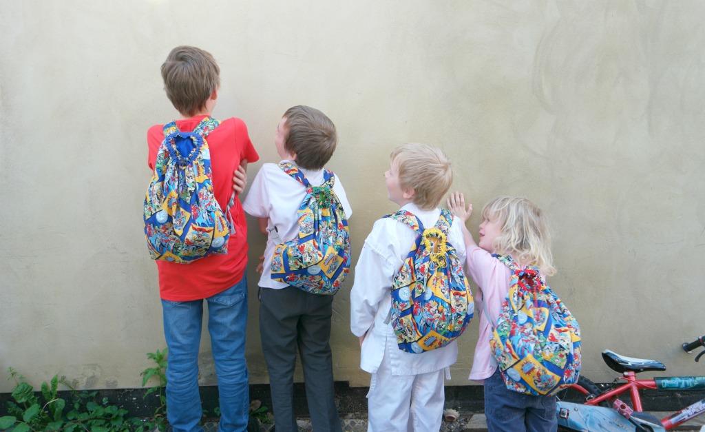 sewing a backpack