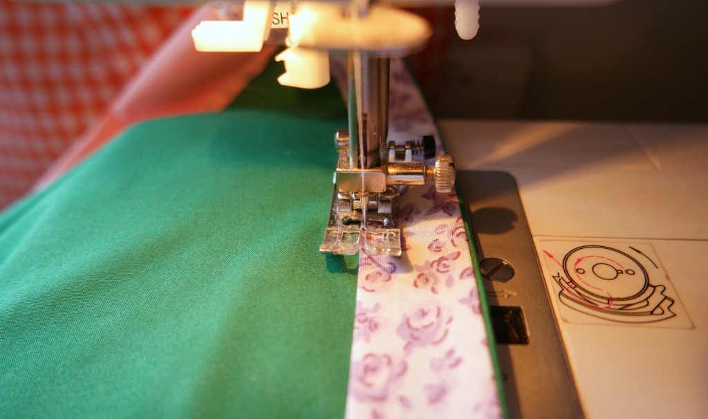 how to sew a hem with bias binding