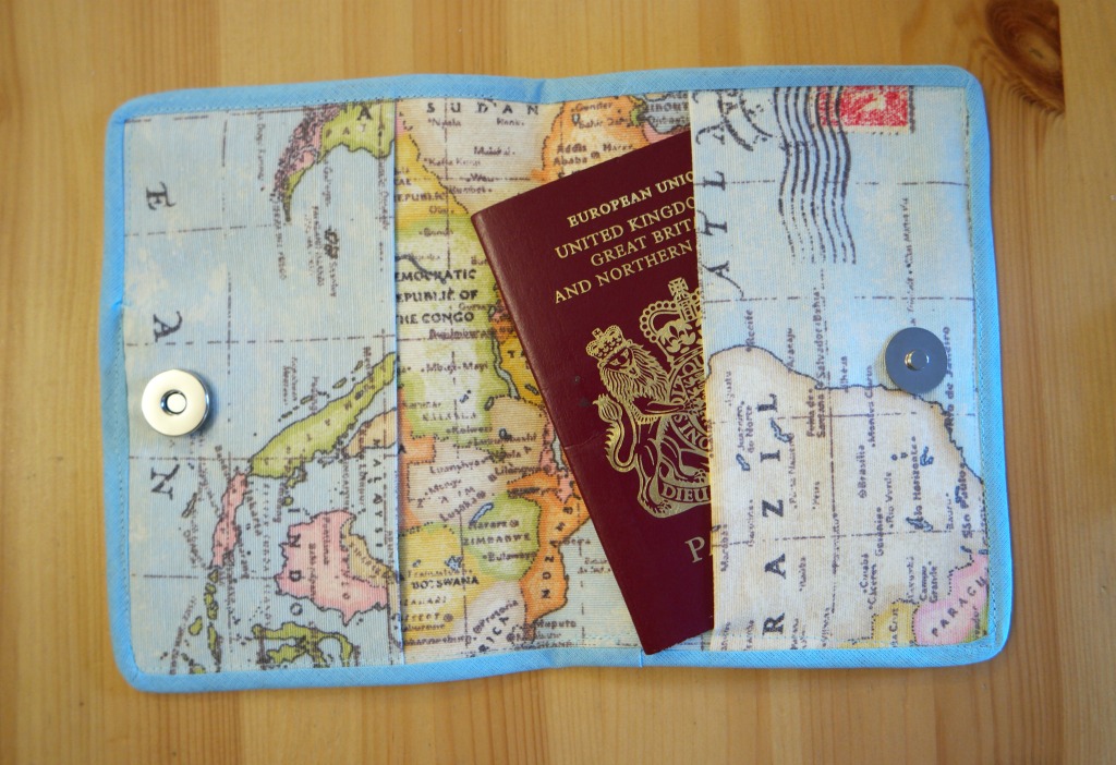 how to sew a passport wallet holder
