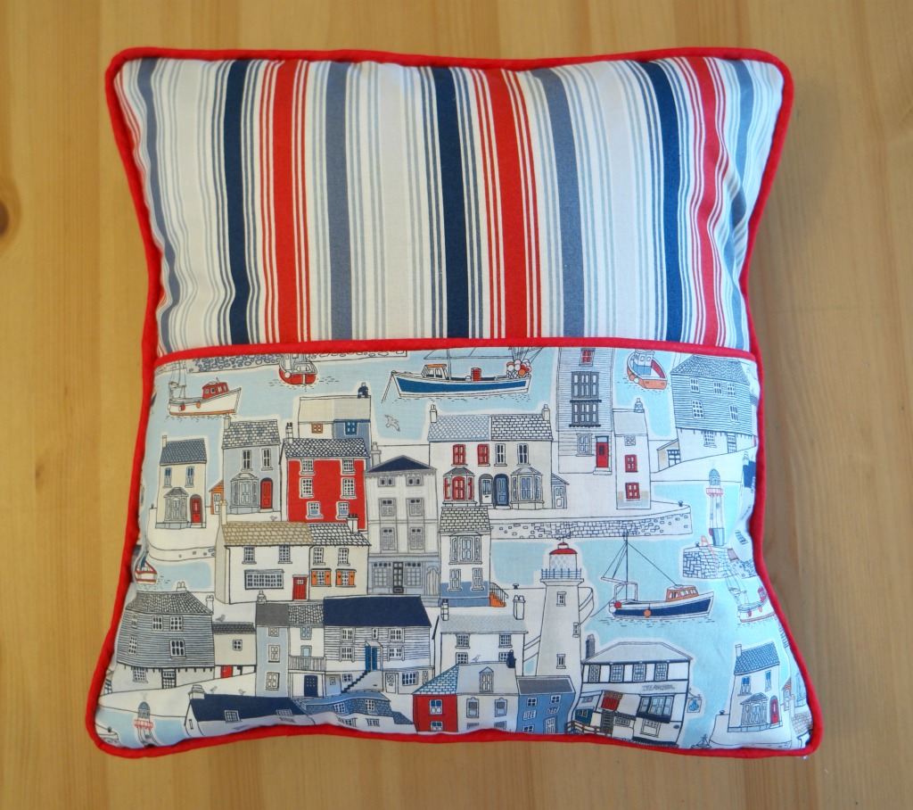 how to upcycle an old pillow into a cushion