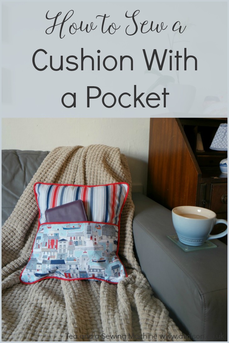 how to sew a cushion with a pocket