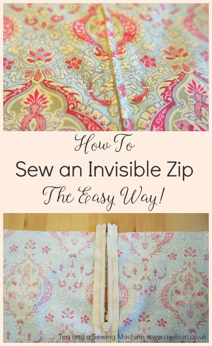how to sew in an invisible zip the easy way 