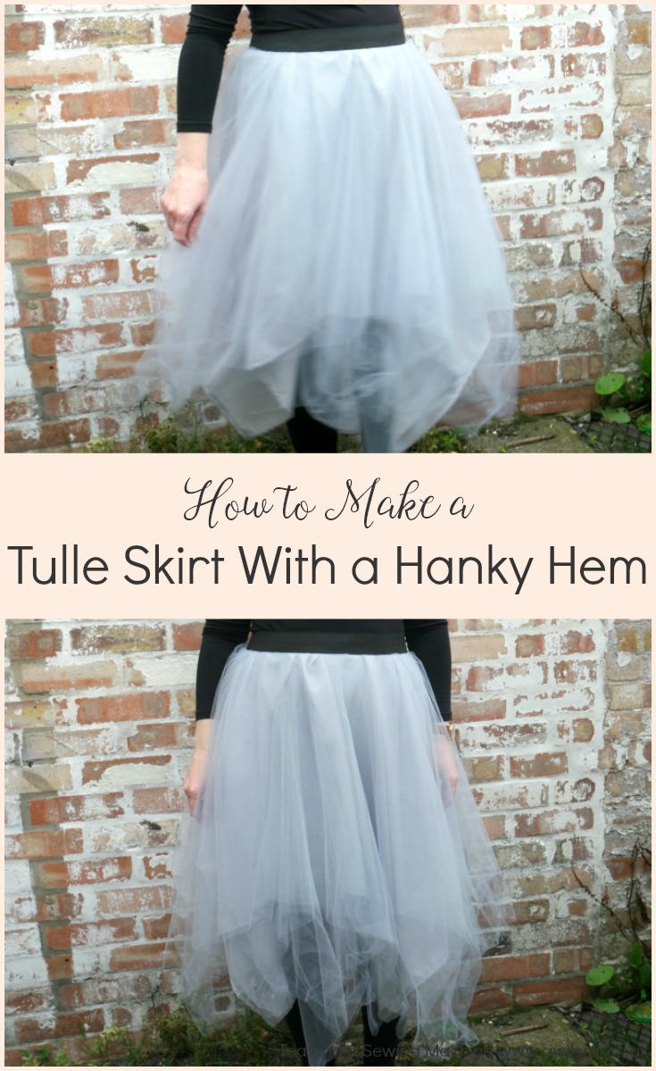 How to make a tulle skirt with a hanky hem