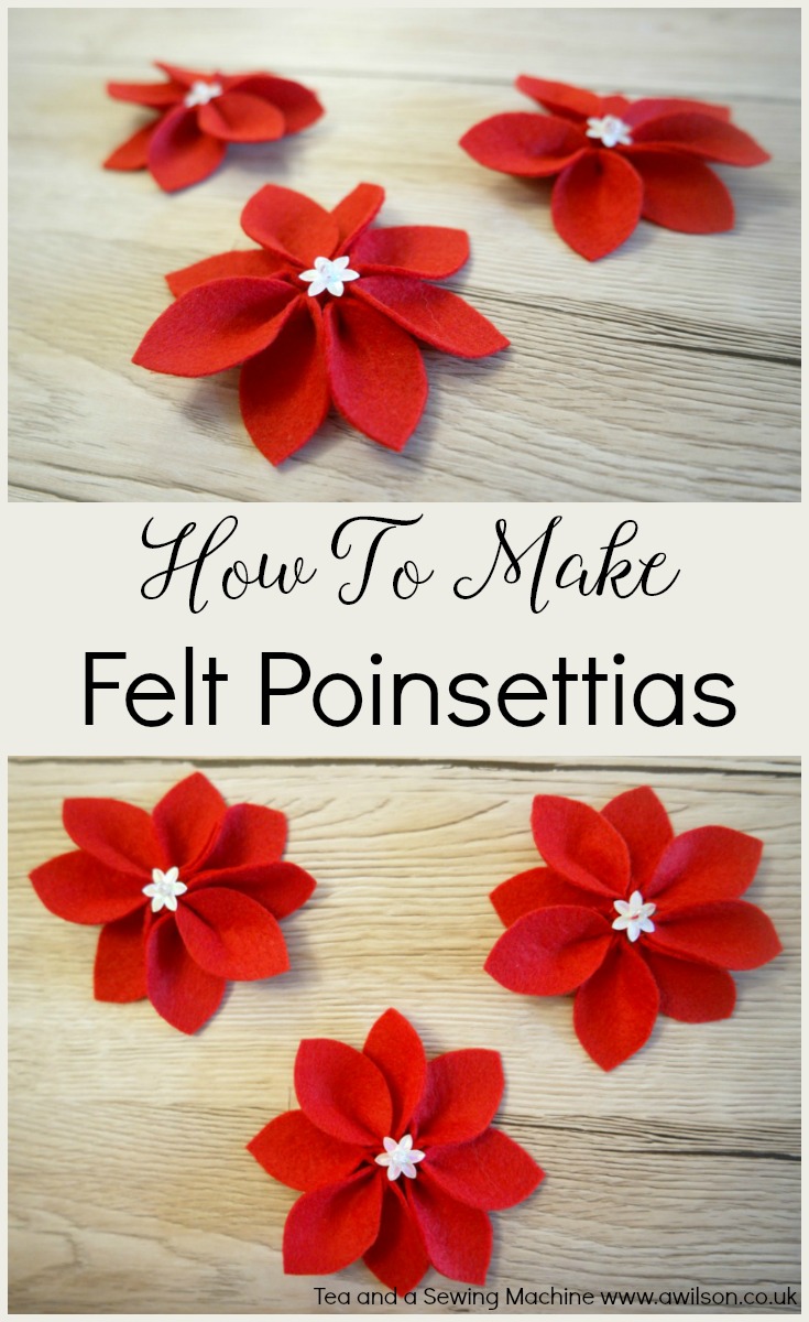 how to make felt poinsettias 