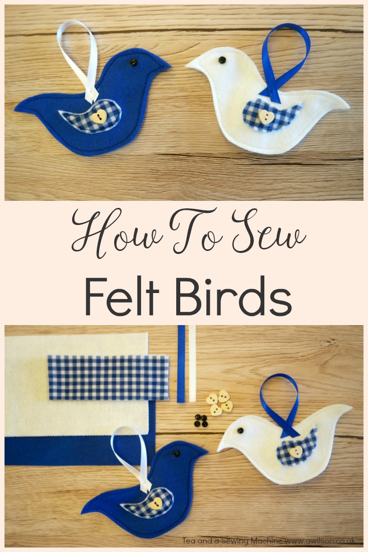how to sew felt birds