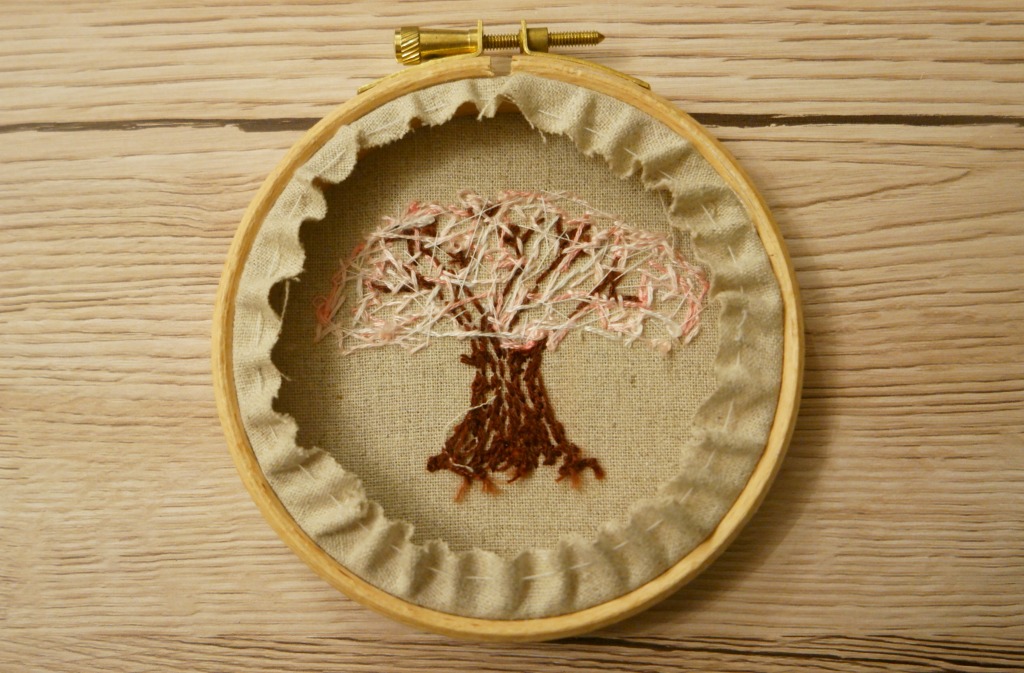 cherry blossom embroidery tutorial hoop art french knots