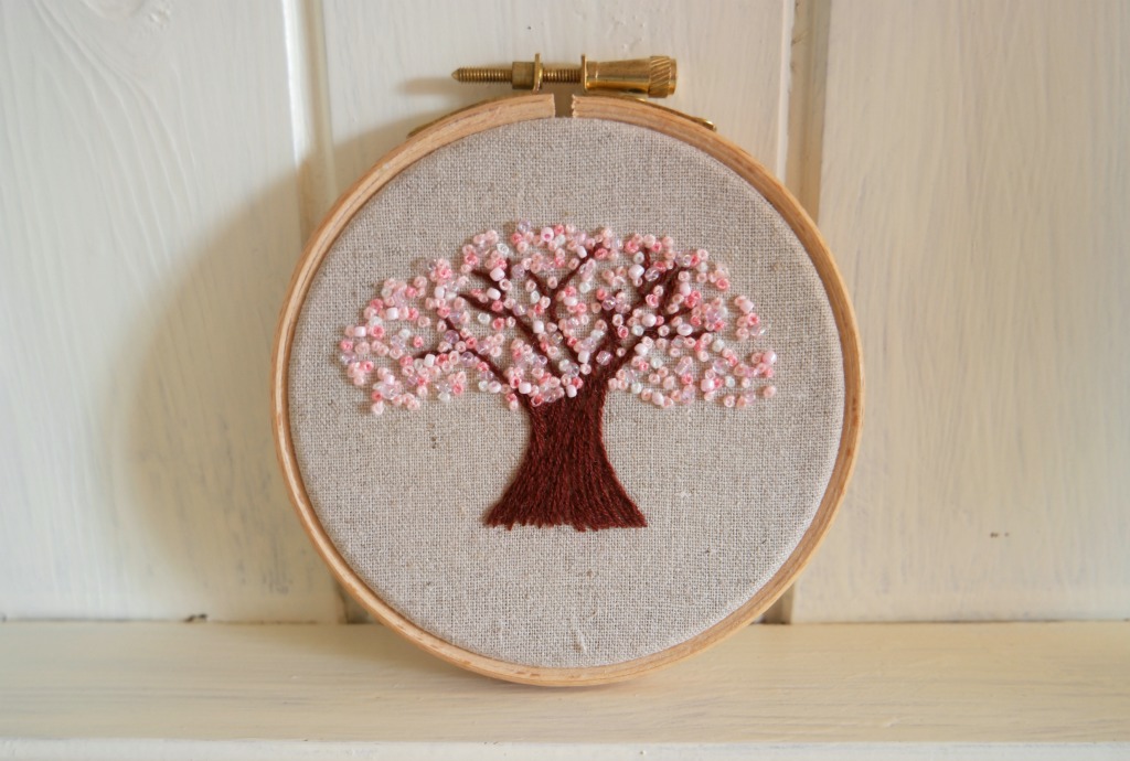 cherry blossom embroidery tutorial hoop art french knots