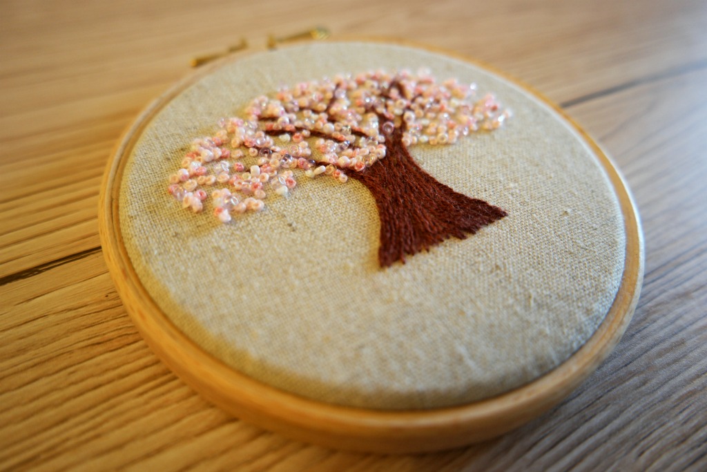 cherry blossom embroidery tutorial hoop art french knots